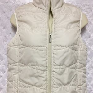 Jane Ashley Ladies White Puffer Zip Up Vest Size M